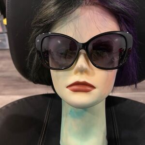 Prive Revaux Chic Black Sunglasses with red  black and gold arm